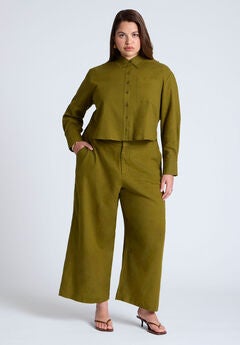 Cropped Linen Pants