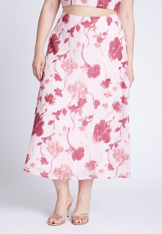 Floral Full Skirt, BLOOMS OF PINK, on-hover image number null