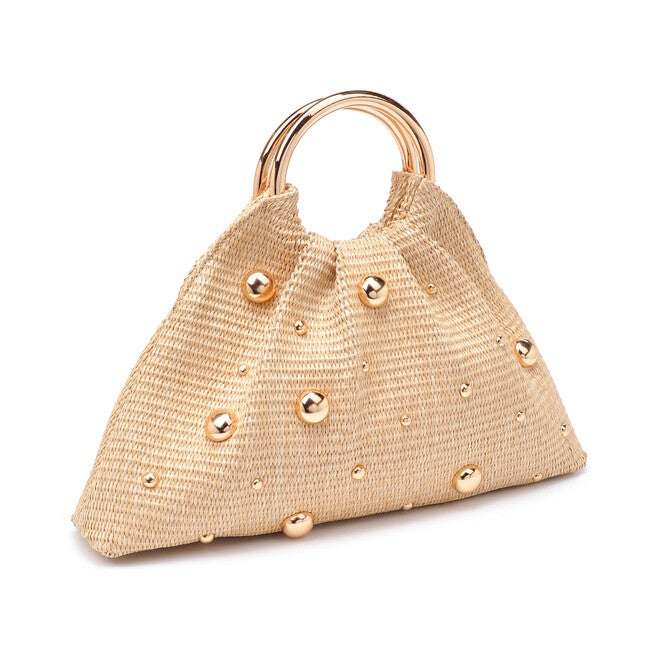 Harper Straw Evening Bag, NATURAL, on-hover image number null
