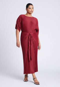 Draped Plisse Dress