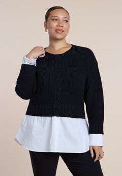 Cardigan Twofer Top