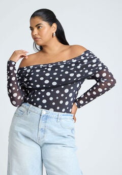 Plus Size Off The Shoulder Shirts