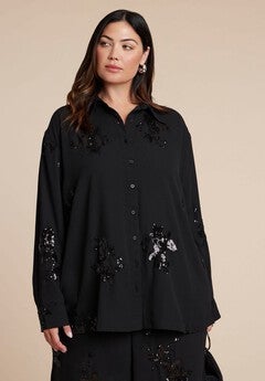 Oversized Embellished Top