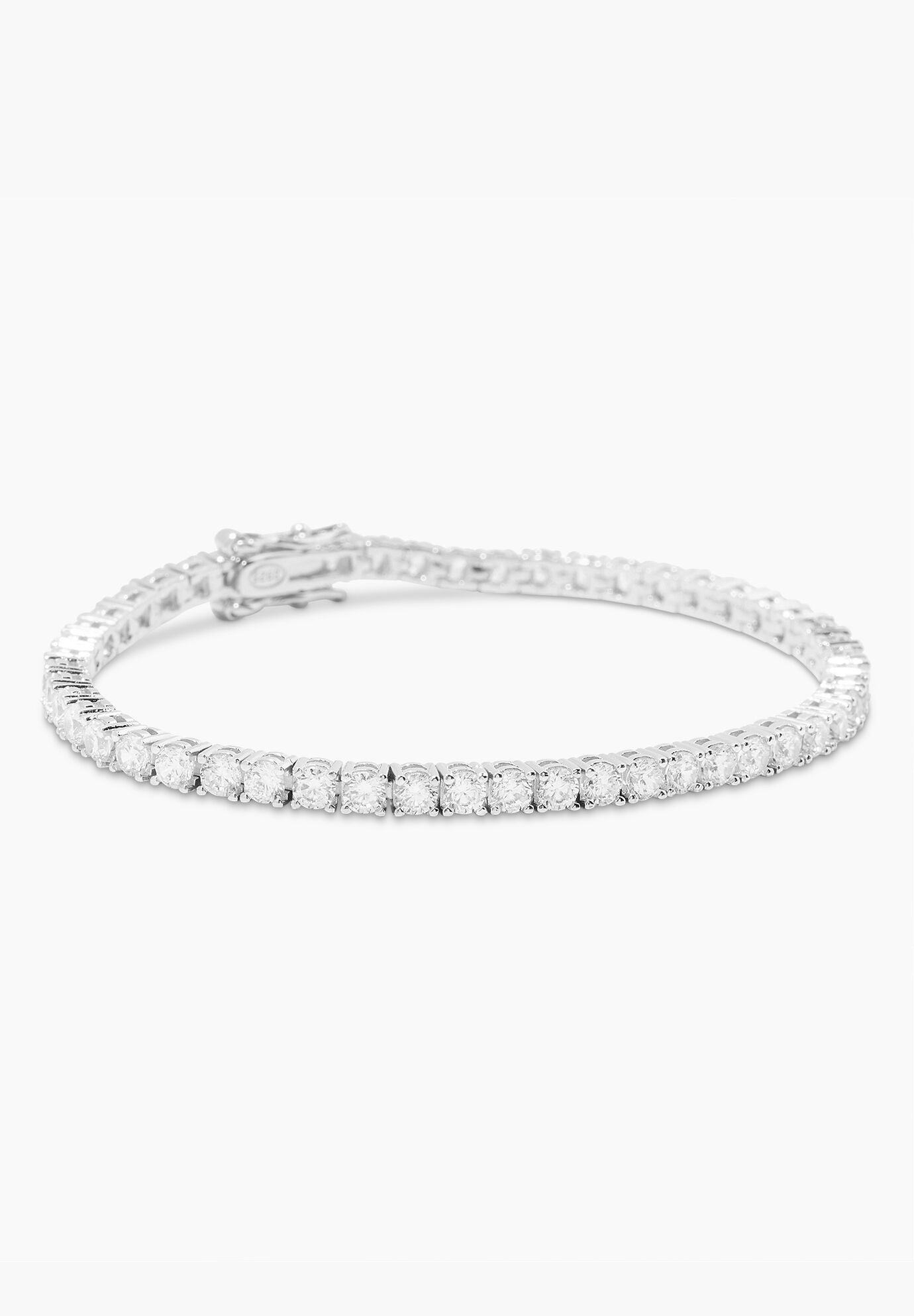 Isabella Vermeil Silver Tennis Bracelet, SILVER, on-hover image number 1