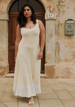 Contrast Hem Sweater Dress