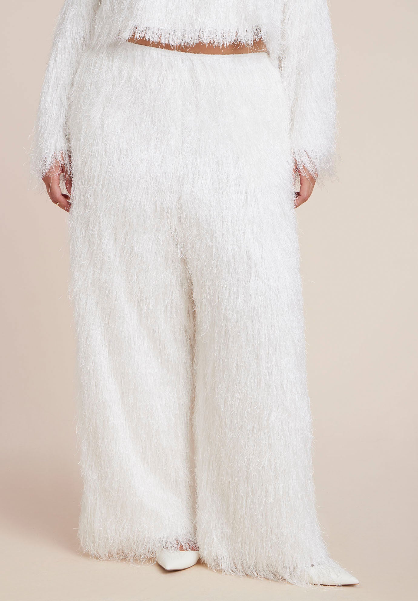  Textural Fringe Pant, SOFT WHITE, on-hover image number 1
