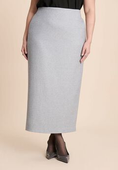 Heathered Column Maxi Skirt