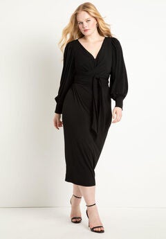 Cross Front Midi Dress
