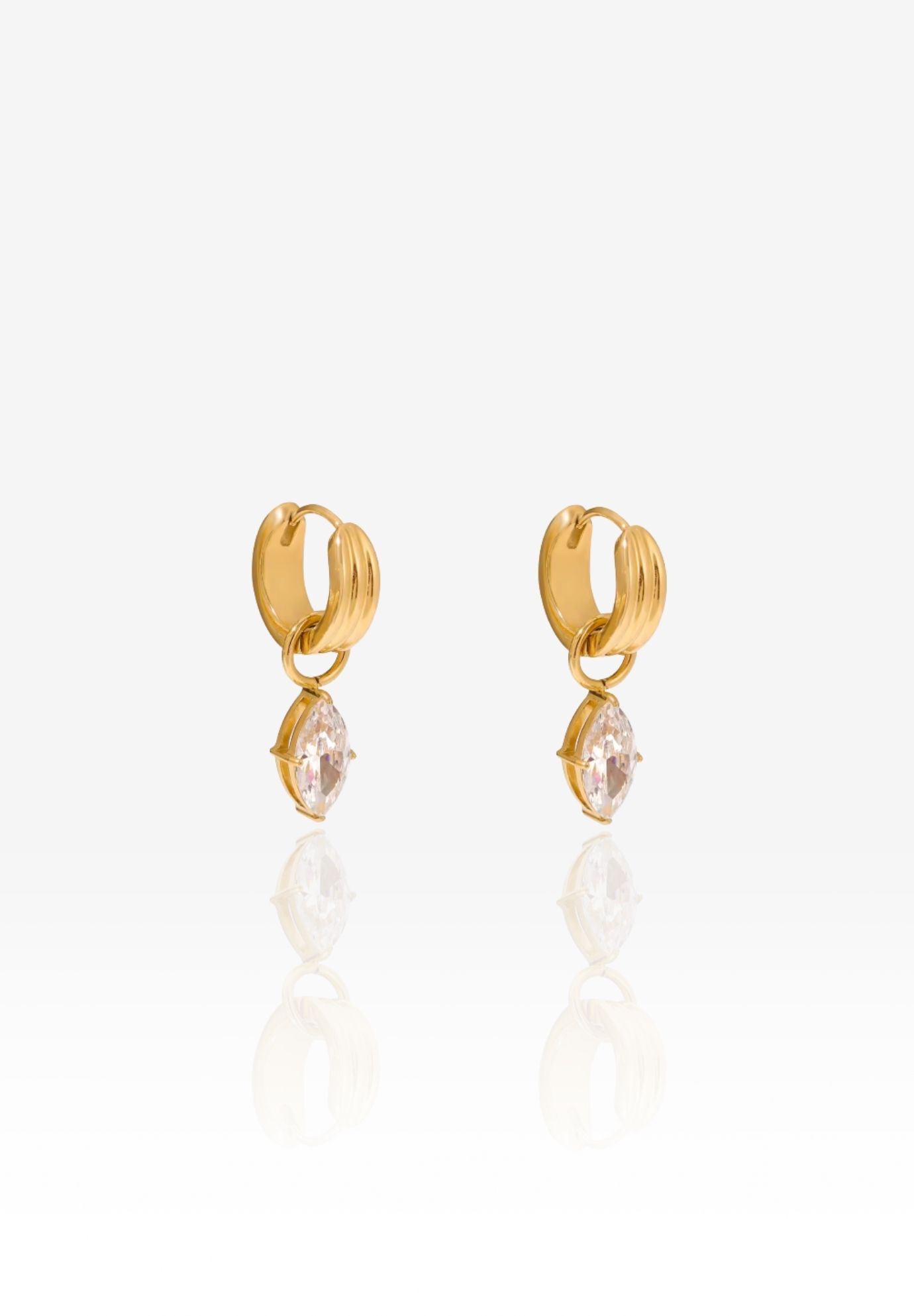 Olivia Marquise Earrings, GOLD, hi-res image number 0