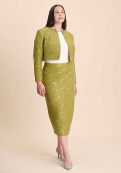 Plus Size Holiday Sequin Skirts