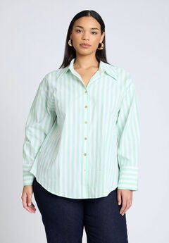 Preppy Striped Button Down