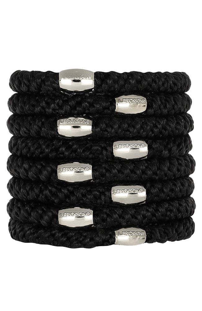 Grab & Go Ponytail Holder, 8 Pack - Metallic Bead, BLACK SILVER BEAD, hi-res image number 0