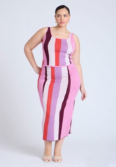 Intarsia Column Skirt