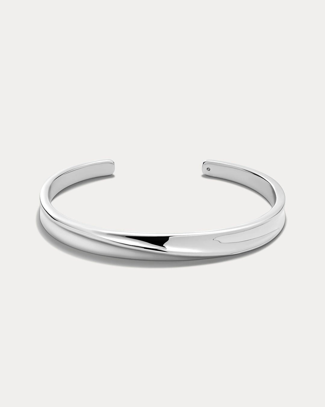 The Menorca Disc Bangle, SILVER, hi-res image number 0
