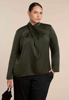 High Neck Drape Top