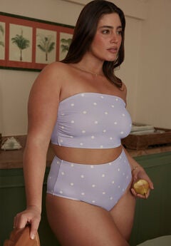 Plus Size Bandeau Tankini Tops