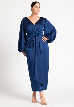 Plus Size Blue Maxi Dress