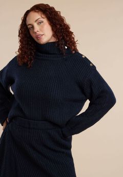 Oversized Button Detail Sweater
