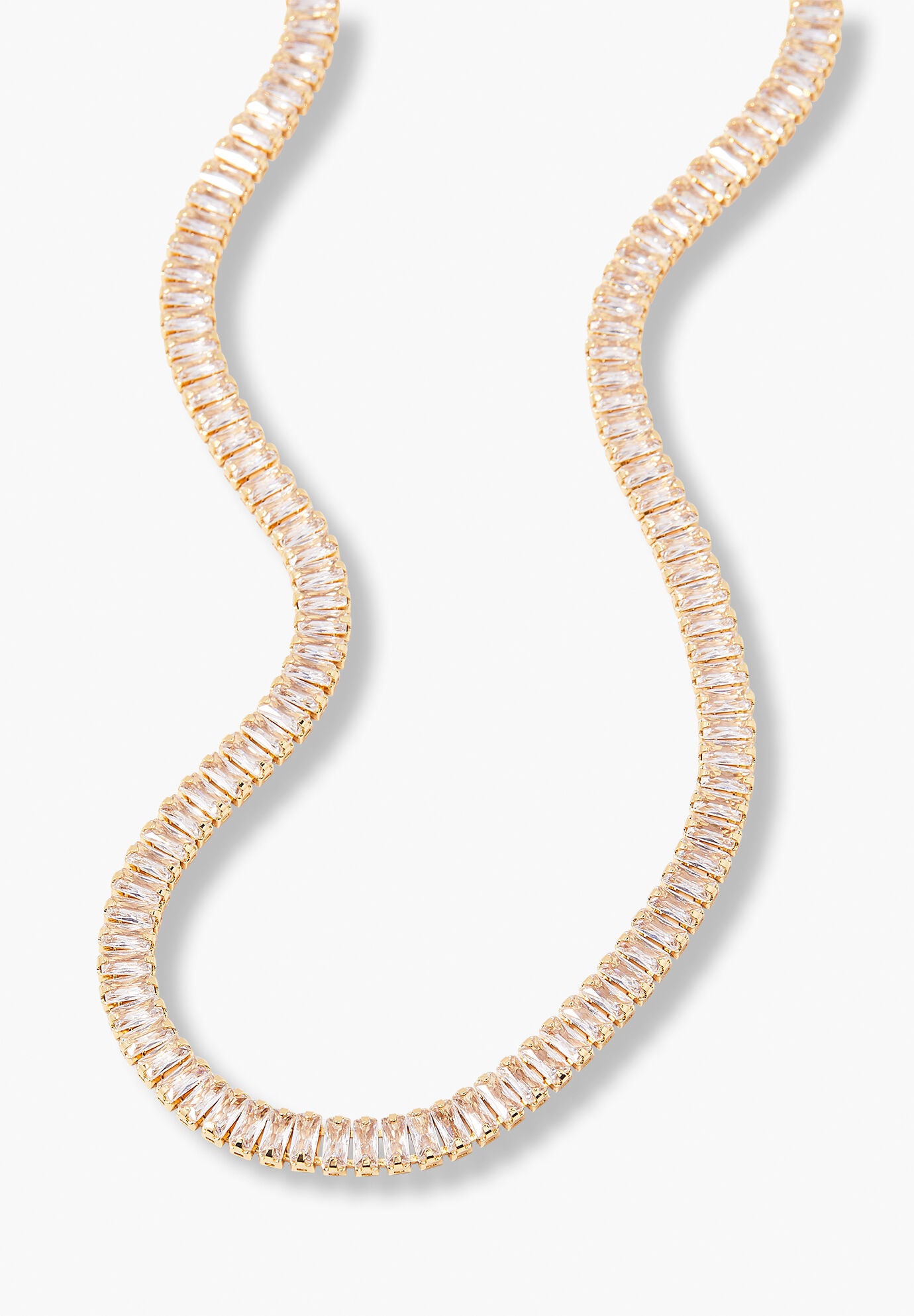 Priya Tennis Necklace, GOLD, on-hover image number 1