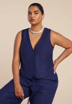 Pinstripe Suit Vest