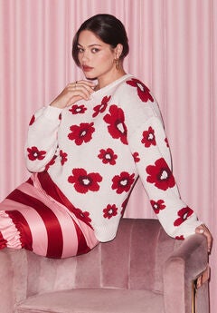 ELOQUII x kate spade new york Floral Relaxed Sweater