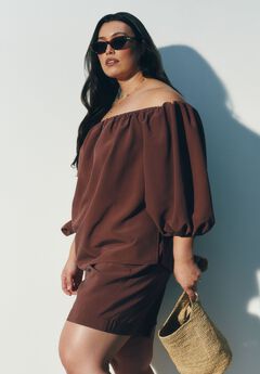 Off The Shoulder Puff Sleeve Top