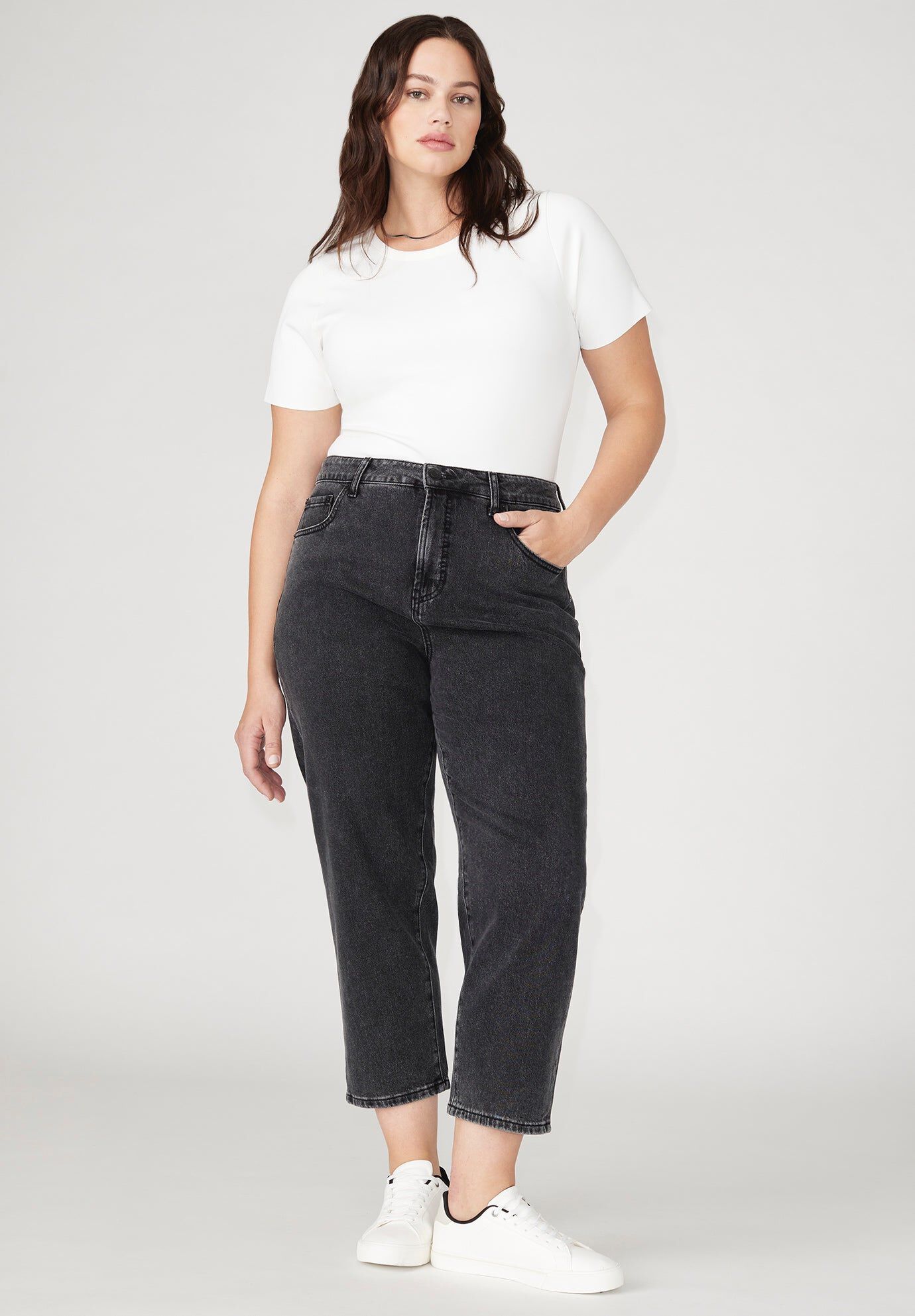 The Naomi Comfort Stretch Straight Leg Jean Crop