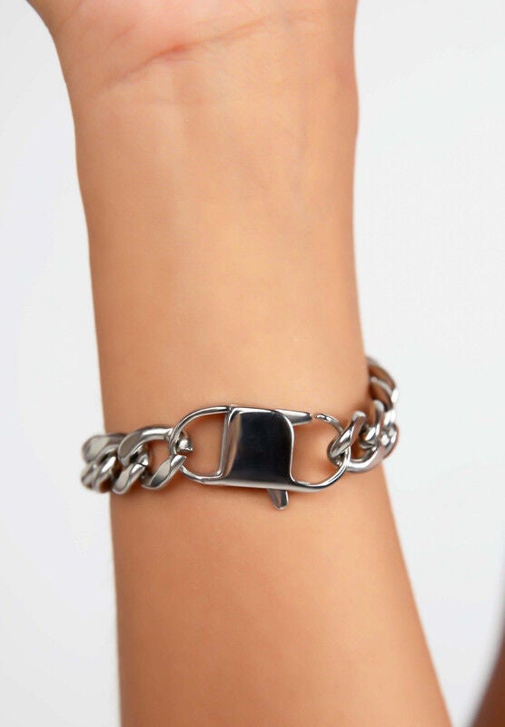 JJ Silver Bracelet, SILVER, alternate image number 1