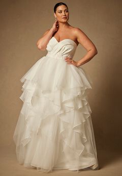 Bridal by ELOQUII Strapless Princess Gown With Full Pleated Skirt