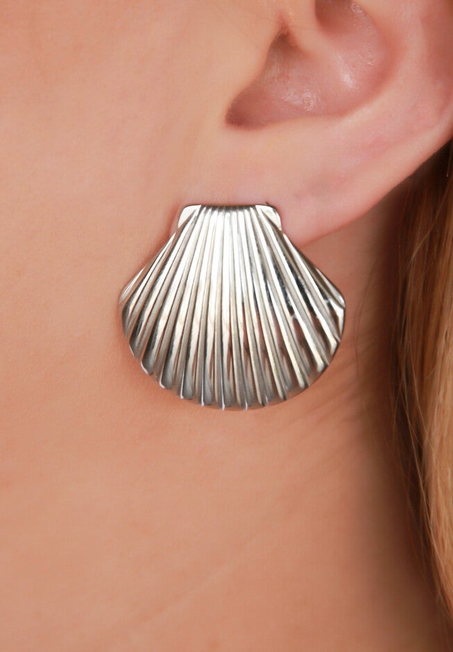 Ariel Seashell Stud Earrings, , alternate image number 2
