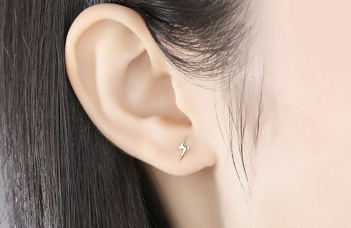 Drea Earrings, GOLD, alternate image number 2