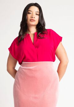 Notch Collar Blouse