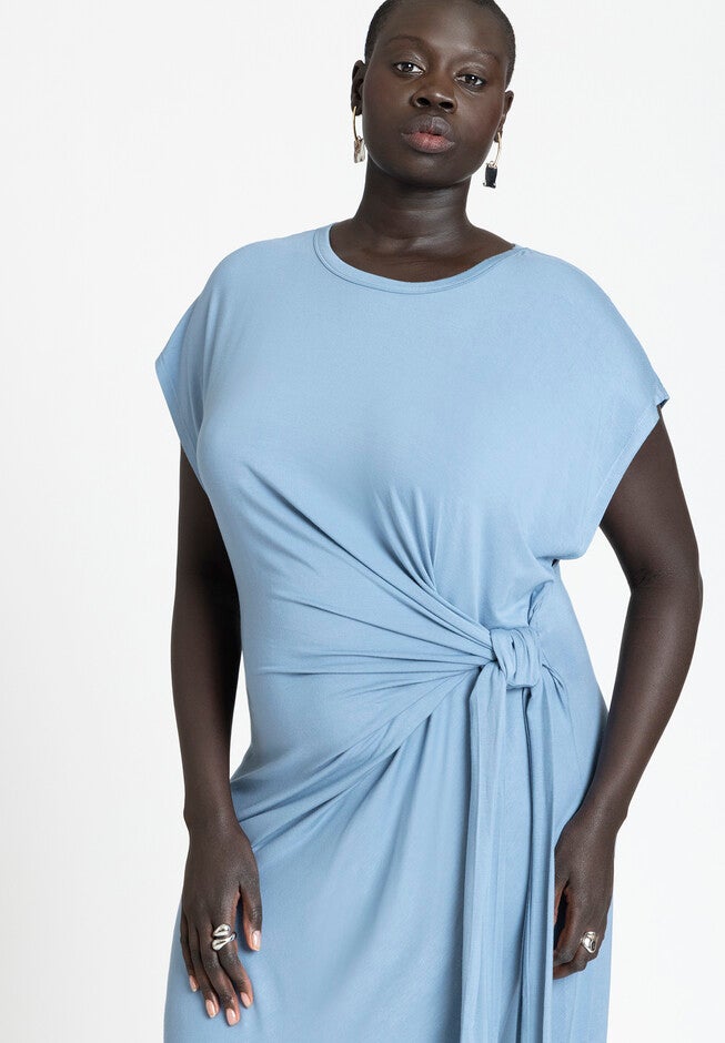 Easy Tee Dress, BLUE SHADOW, alternate image number 2