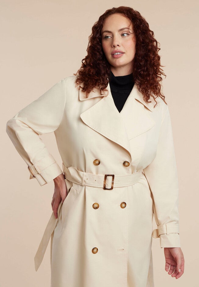 Long Trench Coat, CREME BRULEE, alternate image number 2