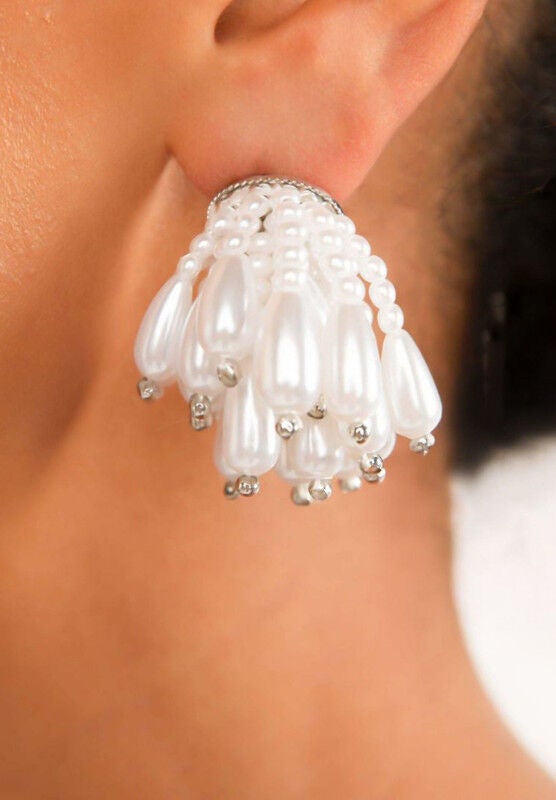 Simone Pearl Earrings, GOLD, hi-res image number 0