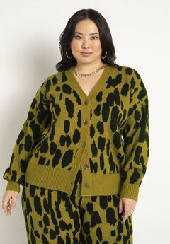 Printed Longline Cardigan