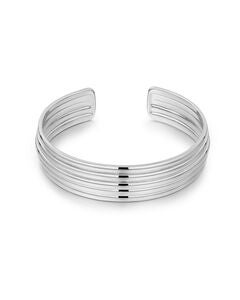 The Ridged Positano Cuff- Silver