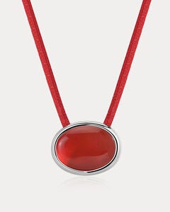 Sunset Stone Cord Necklace- Red