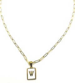 Pearlescent Initial Necklace