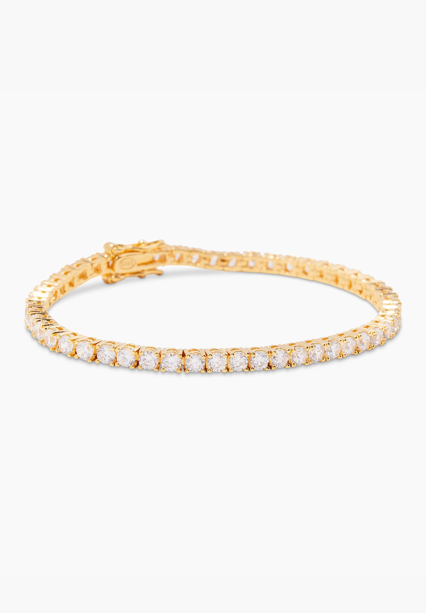 Isabella Vermeil Gold Tennis Bracelet, GOLD, on-hover image number 1