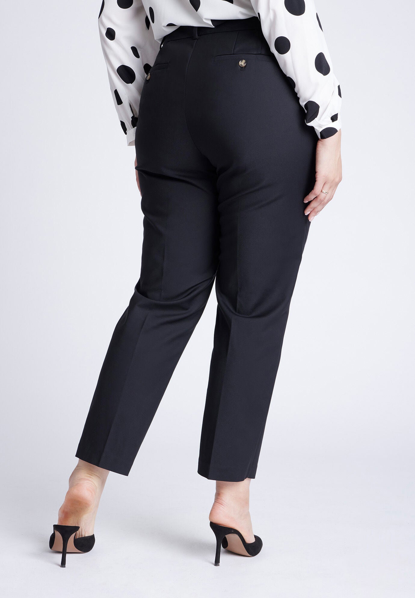 Kady Fit Double-Weave Pant, BLACK, alternate image number 3