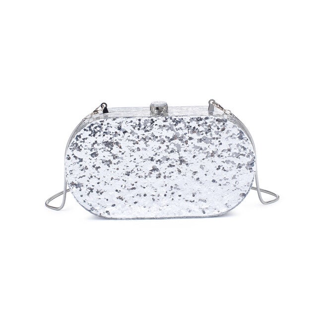 Jimberly Art Deco Evening Bag, SILVER, alternate image number 2