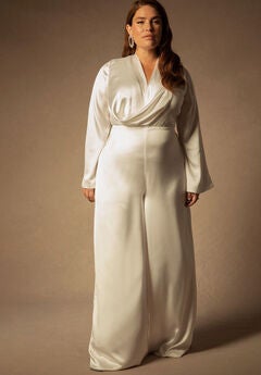 Bridal by ELOQUII Flare Sleeve Jumpsuit