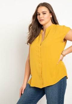 Plus Size Gold Tops