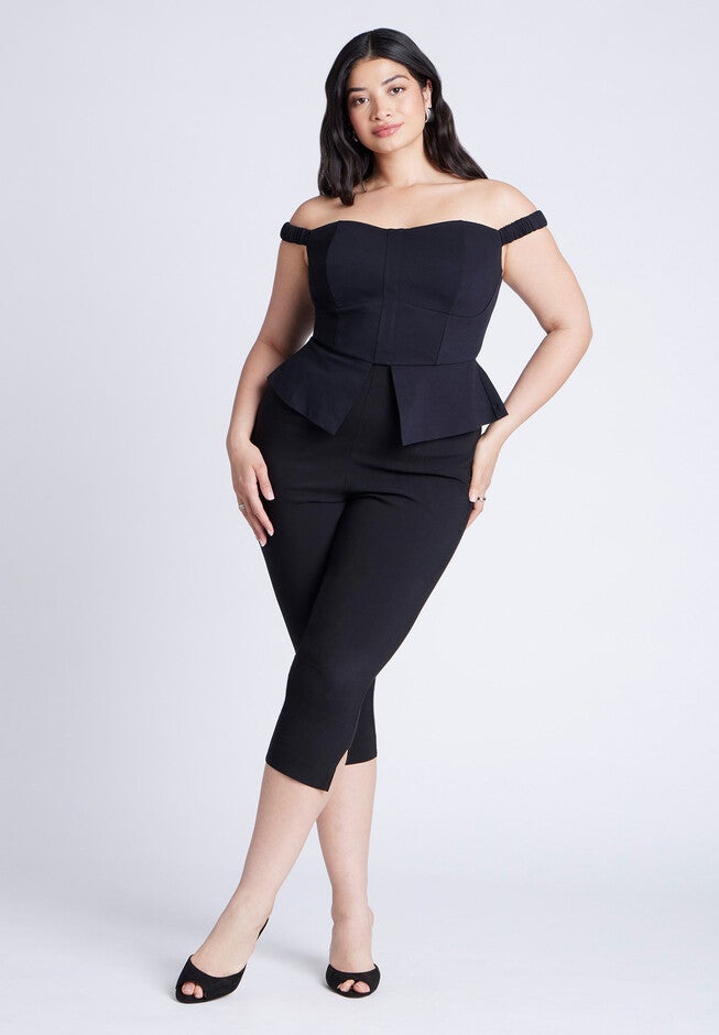 Slim Stretch Capri, BLACK ONYX, hi-res image number null