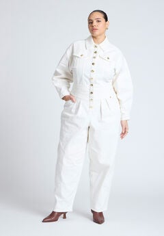 Gold Hardware Denim Jumpsuit