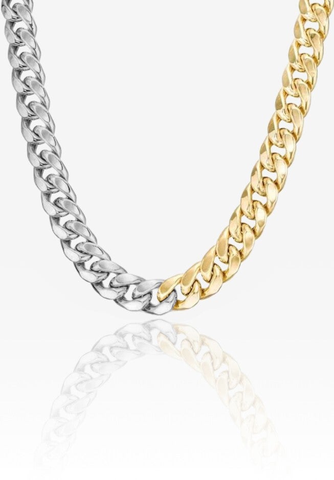 Anna Two-Tone Necklace, GOLD SILVER, hi-res image number null