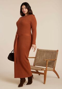 Multi Rib Maxi Sweater Dress
