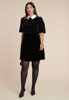 Embellished Puff Sleeve Mini Dress