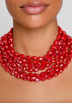Phoebe Red Pear Necklace